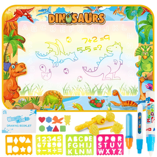 Tapis de dessin à l'eau lumineux magique pour enfants, taille : 100 x 70 cm, style :, ensemble de 2 stylos, ensemble complet