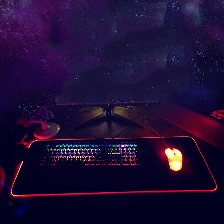 F-01 Rubber Thermal Transfer RGB Luminous Non-Slip Mouse Pad, 250x350x3mm, 250x350x4mm, 260x390x3mm, 260x390x4mm, 300x350x3mm, 300x350x4mm, 350x600x3mm, 350x600x4mm, 300x800x3mm, 300x800x4mm