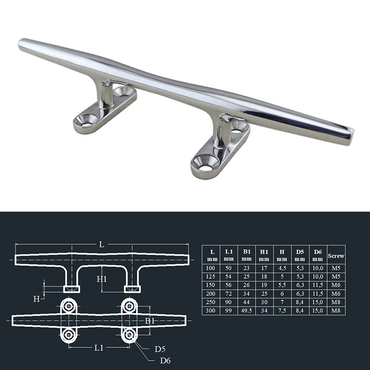 316 Stainless Steel Heavy Round Cable Bolt Yacht Bollard Shofar Pile For Boat, 100mm 4inch, 125mm 5inch, 150mm 6inch, 200mm 8inch, 250mm 10inch, 300mm 12inch
