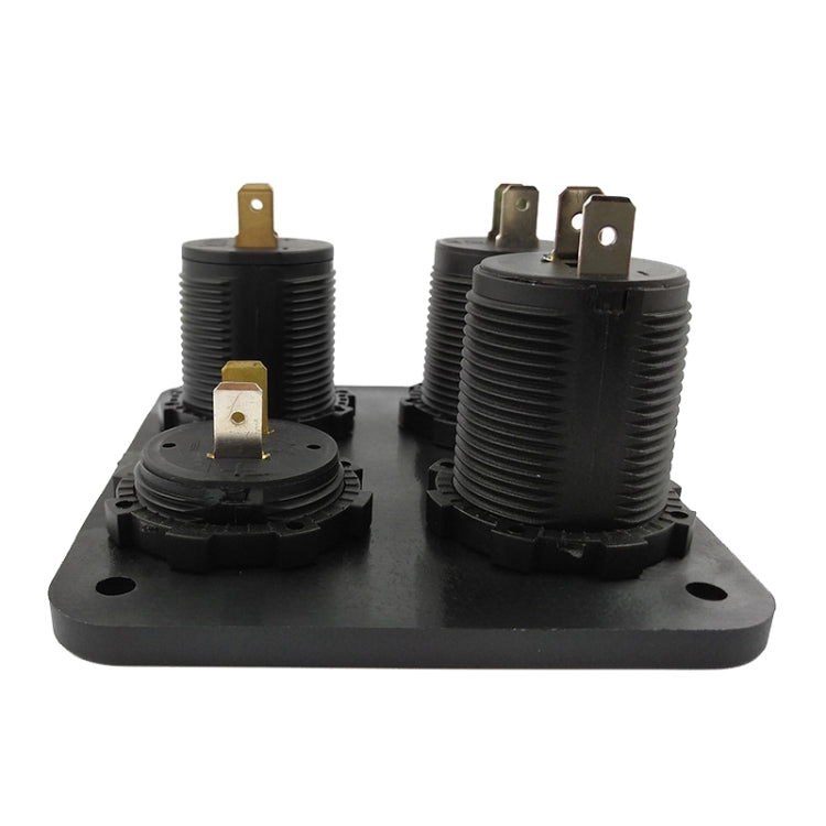 Automobile Motorcycle Ship Modified Universal Dual USB Socket Voltage Measuring Machine Switch 4 In 1 Combined Panel, P15+D3+Y2+K5
