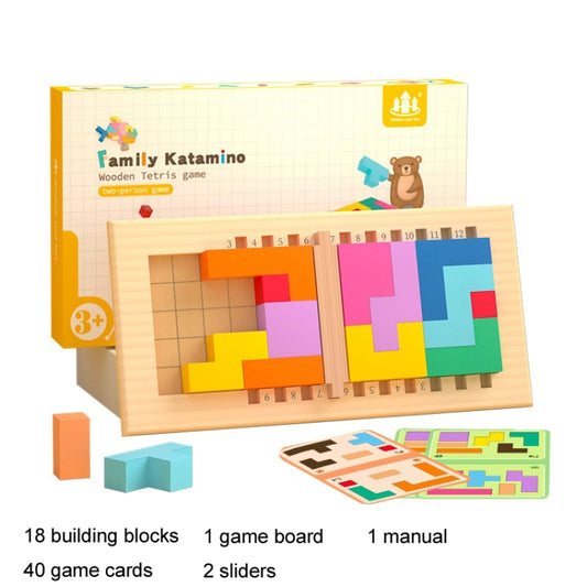 Children Thinking Logic Cube Game Wooden Variety Jigsaw Puzzle Building Block Toys, Thinking Logic Cube Game (Dual Players)