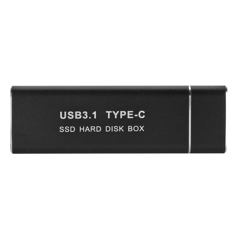 F018C M.2 NGFF To USB3.1 SSD Solid Aluminum Type-C Mobile Hard Drive Enclosure, Black, Silver