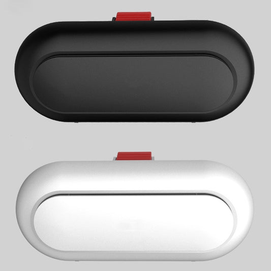 Car Glasses Case Multi-Function Automobile Inner Visor Storage Card, Back Single Snap Black, Back Single Snap White