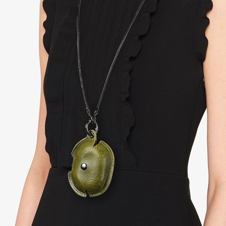 CONTACTS FAMILY CF1123B for Huawei FreeBuds Pro Leather Protective Case with Necklace Lanyard, Black, Red, Blue, Green