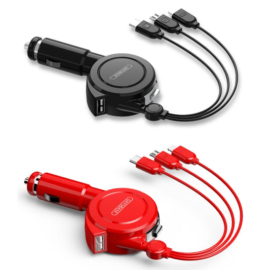 Oatsbasf Câble de charge et de données multifonctionnel 3 en 1 pour voiture, 1 m (rouge)