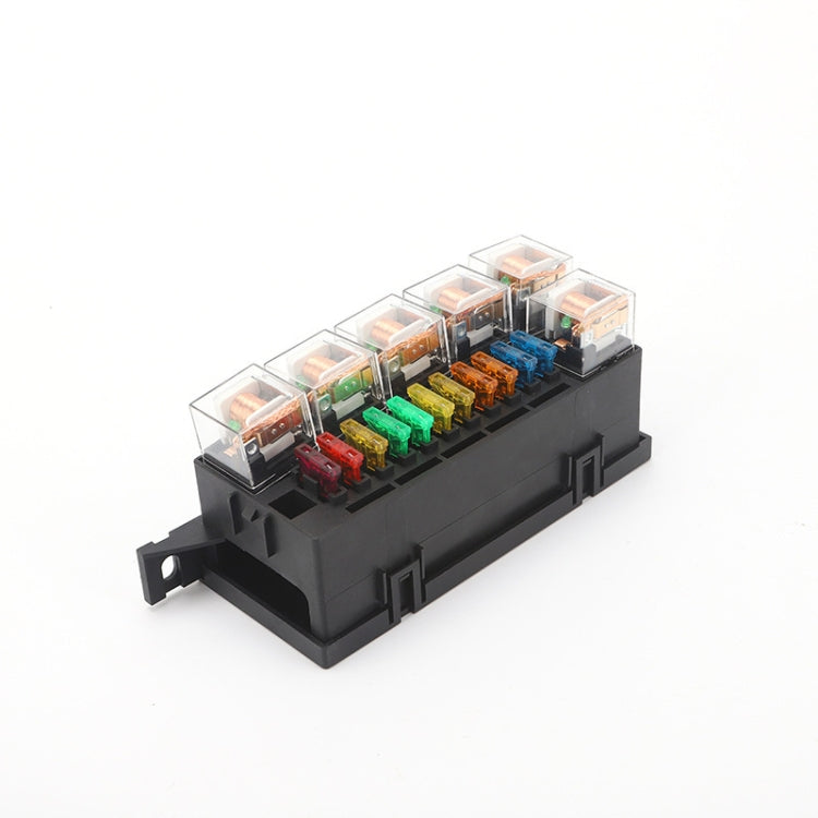 Car Modified 11-Way Fuse With 6-Way Relay Car Machine Cabin Link Inner Cassette Seat, 11-Way Fuse
