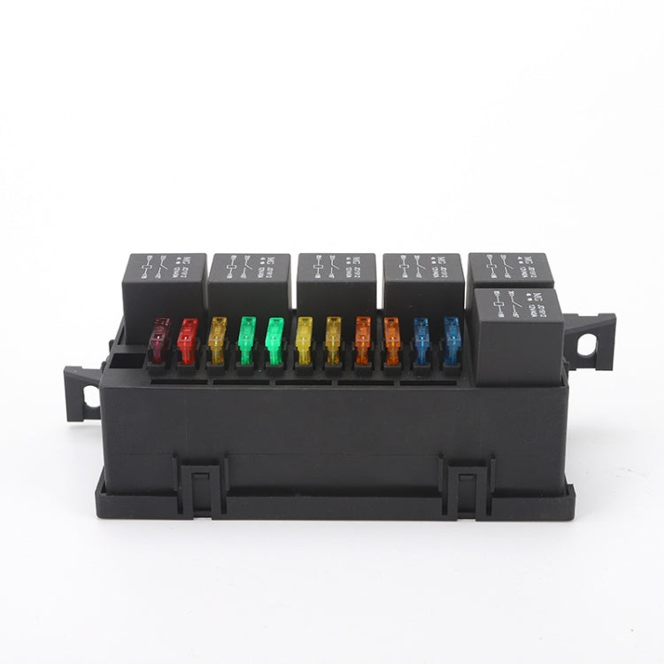 Car Modified 11-Way Fuse With 6-Way Relay Car Machine Cabin Link Inner Cassette Seat, 11-Way Fuse