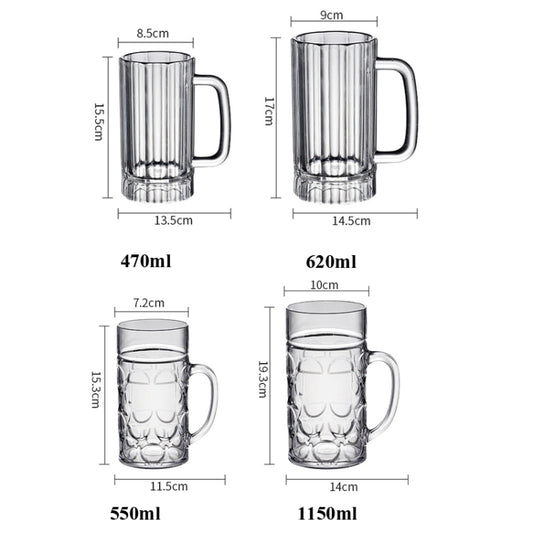 Acrylic Beer Glass KTV Bar Beer Glass, 2 PCS 470ml No. 1 Cup, 620ml No. 2 Cup, 550ml No. 3 Cup, 1150ml No. 4 Cup, 370ml No. 5 Cup, 550ml No. 6 Cup, 450ml No. 7 Cup, 500ml No. 8 Cup, 3 PCS 320ml No. 9 Cup, 420ml No. 10 Cup, 520ml No. 11 ...