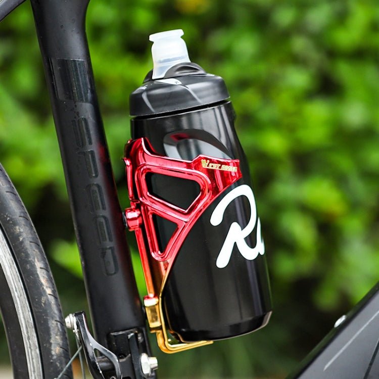 WEST BIKING YP0704033 Bicycle Gradient Water Bottle Holder PC Colorful Cup Bracket, Red Gradient Gold, Purple Golden Green Gradient, Black Silver Gradient
