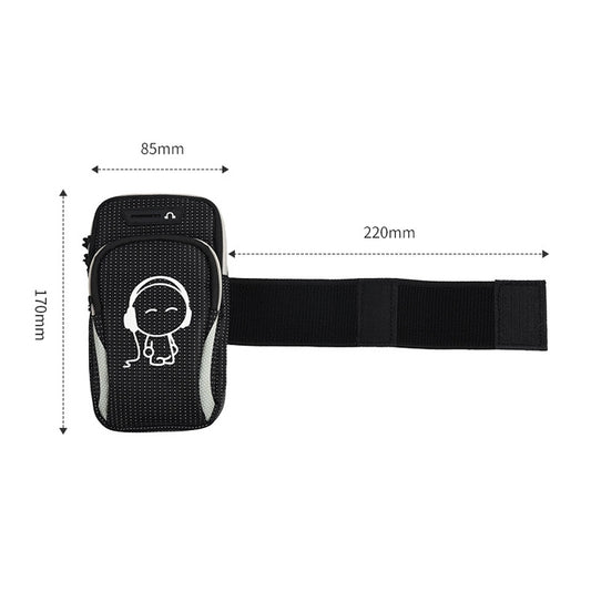 2 PCS Running Mobile Phone Arm Bag Sports Wrist Bag Universal For Mobile Phones Within 6 Inche