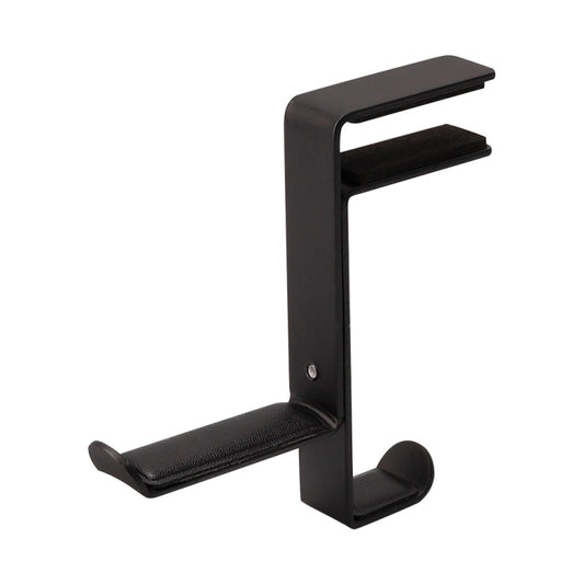 JD039 Metal Clip Earphone Holder Desktop Headset Hook, White, Black