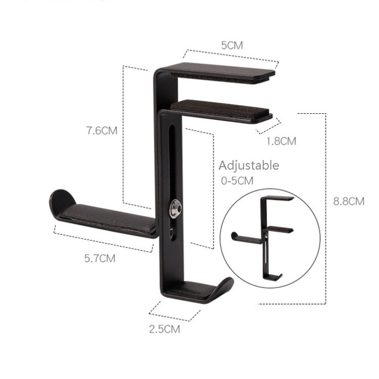 JD039 Metal Clip Earphone Holder Desktop Headset Hook