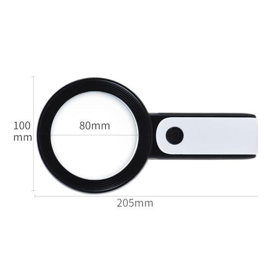 30-fache 18-LED Kaltwarmlicht HD Lupenbrille für Senioren und Reparaturen, 30-fach (Schwarz-Weiß), 30-fach (Grau-Weiß)
