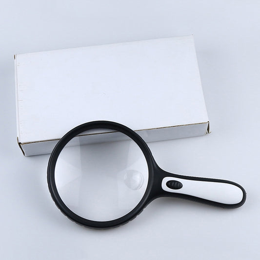 XT-4986E Handheld With Light Magnifier 10 Times Acrylic Lens Portable Magnifying Glass, XT-4986E