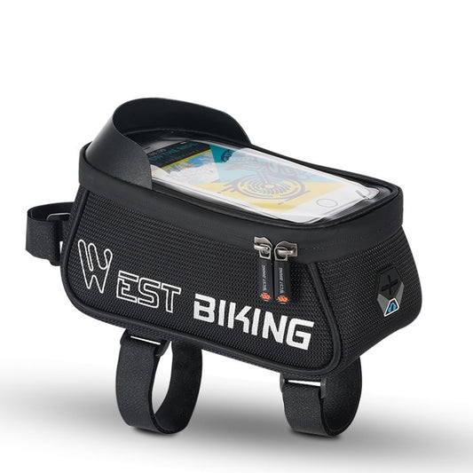 WEST BIKING West 6,9 pouces Cyclisme Réfléchissant Téléphone Portable Écran Tactile Sac Avant VTT Sac de Cadre Supérieur, YP0707267