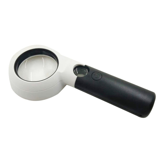 CH55-8L Hand-Held With LED Lamp Magnifier Double Lens 7 Times / 20 Times Portable Magnifying Glass, CH55-8L
