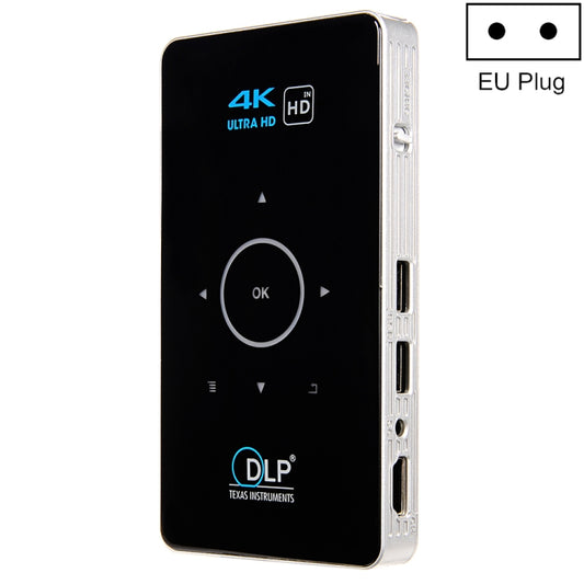 C6 1G+8G Android System Intelligent DLP HD Mini Projector Portable Home Mobile Phone Projector,, US Plug (Black), EU Plug (Black), UK Plug (Black), AU Plug (Black), US Plug (White), AU Plug (White)