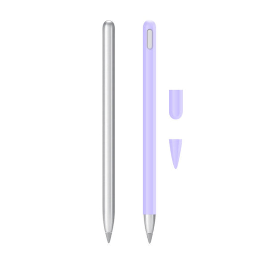 2 Sets 3 In 1 Stylus Silicone Protective Cover + Two-Color Pen Cap Set For Huawei M-Pencil, White, Pink, Red, Black, Gray, Lavender Purple, Mint Green, Matcha Green, Midnight Blue, Orange