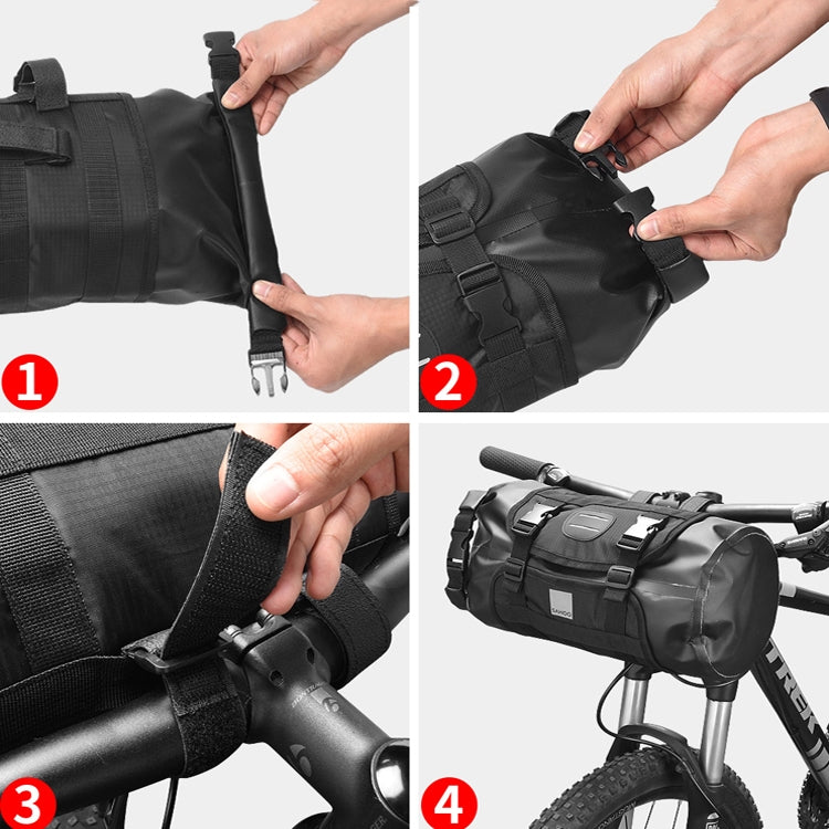 SAHOO 11L Sac avant de vélo agrandi, sac de guidon étanche et résistant à l'usure pour VTT avec clip en maille, sac de guidon SAHOO 11L