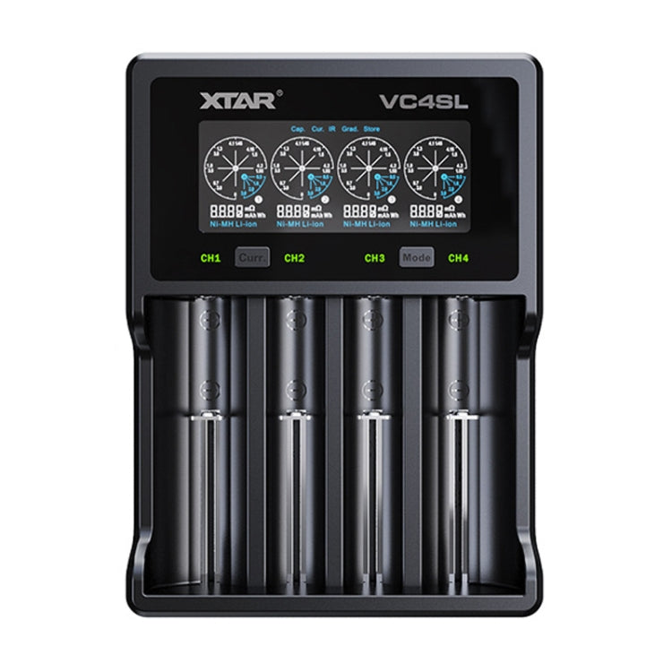 XTAR 4-Slot Bright Flashlight Lithium Battery Charger, Model: VC4SL, VC4S