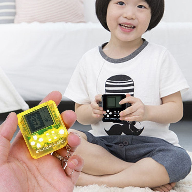 4 PCS Handheld Mini Game Console Toy Classic Brick Game Console with Keychain