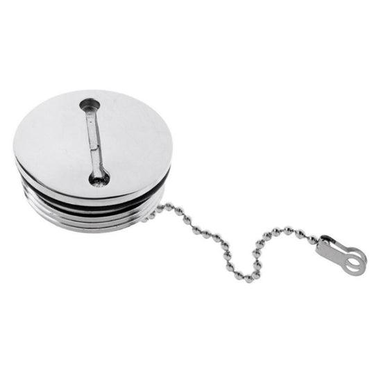 38mm Stainless Steel Boat Deck Fill Filler Replacement Cap + Chain Boat Replacement Accessories