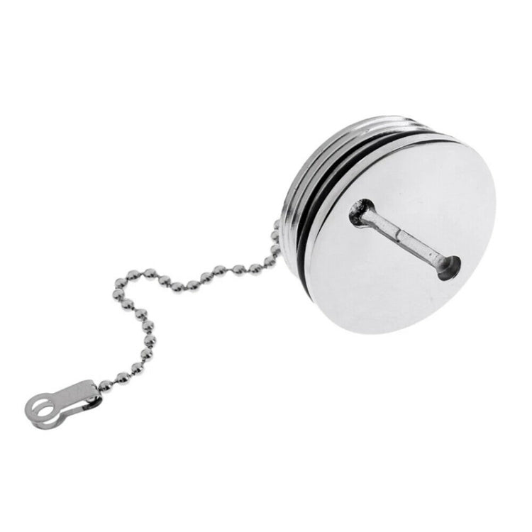 38mm Stainless Steel Boat Deck Fill Filler Replacement Cap + Chain Boat Replacement Accessories, Cap + Chain
