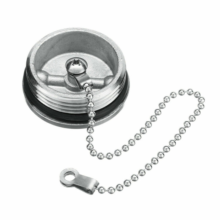 38mm Stainless Steel Boat Deck Fill Filler Replacement Cap + Chain Boat Replacement Accessories, Cap + Chain