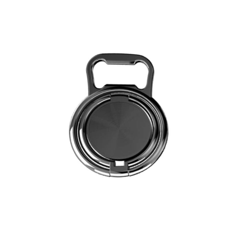 3 abridores de botellas plegables de metal para teléfono móvil, con anilla y hebilla, imanes para coche, soporte de escritorio, abrebotellas (oro rosa), abrebotellas (negro) y abrebotellas (plata).