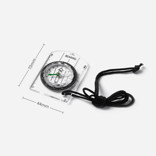 Boussole 2 en 1 avec règle de mesure de carte Boussole multifonctionnelle d'extérieur, 2 en 1
