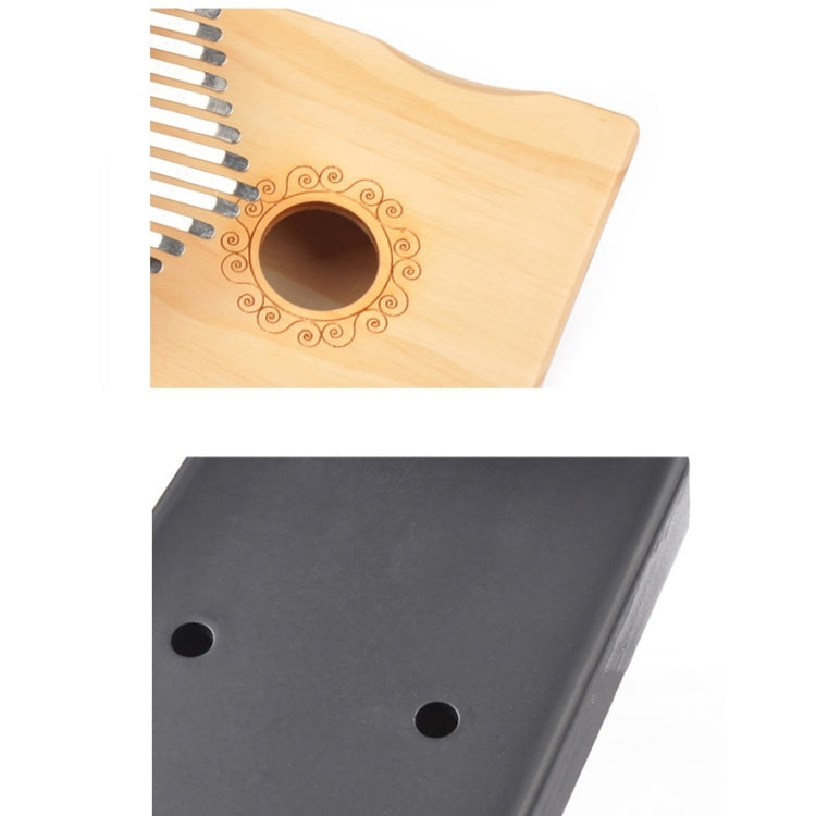 17-Tone Thumb Piano Kalimba Beginners Introduction Finger Piano, Brown, Brown Kit, Yellow, Yellow Kit, Wooden, Wooden Kit, Black, Black Kit