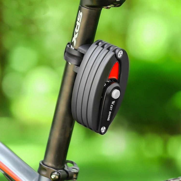 WEST BIKING Bicycle Folding Anti-Theft Code Lock Portable Chain Lock, WEST BIKING YP0705067