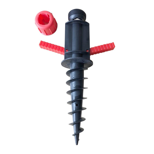 32mm Pipe Diameter Outdoor Beach Sun Umbrella Accessories Large Plastic Portable Spiral Ground Plug, 32mm Sun Umbrella Accessories