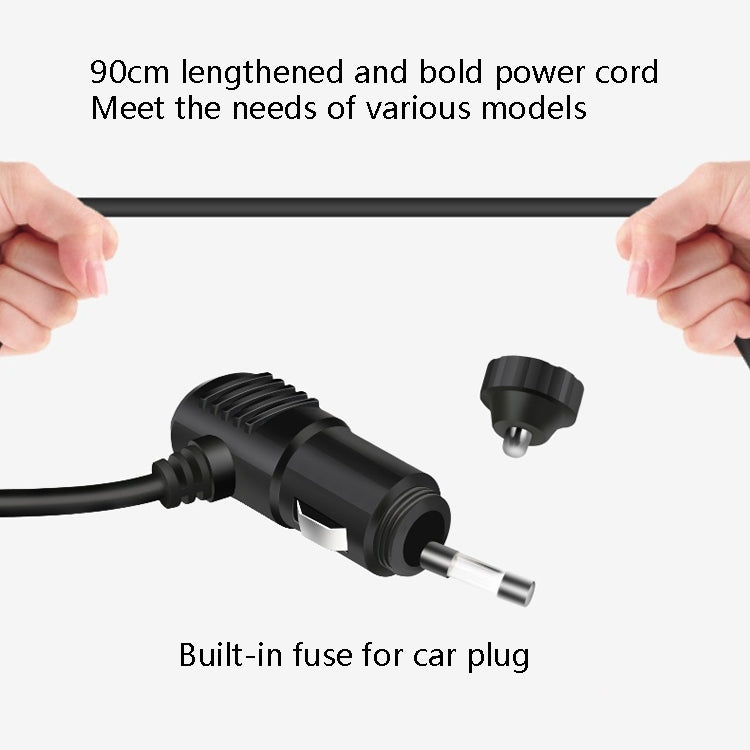 F558 Ventilateur de voiture avec chargeur de téléphone USB 12/24V, double tête 12V, double tête 24V
