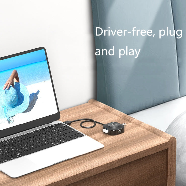 Jasoz High-Speed USB2.0 4-Ports HUB 1 to 4 Docking HUB, Black 0.3m, Black 0.5m, Black 1.2m, White 0.3m, White 0.5m, White 1.2m
