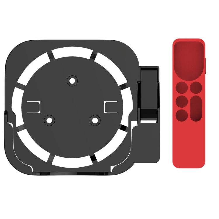JV06T Set Top Box Bracket + Remote Control Protective Case Set for Apple TV