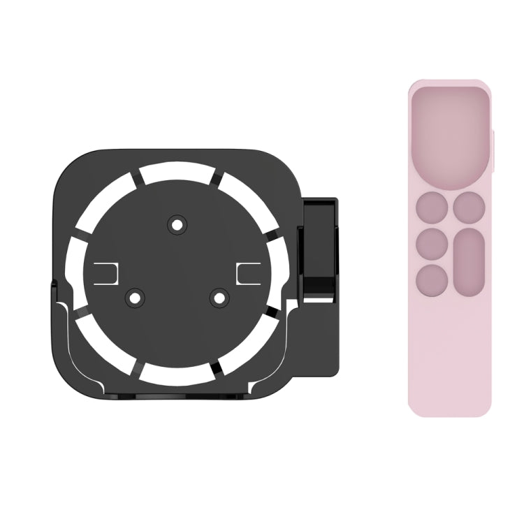 JV06T Set Top Box Bracket + Remote Control Protective Case Set for Apple TV