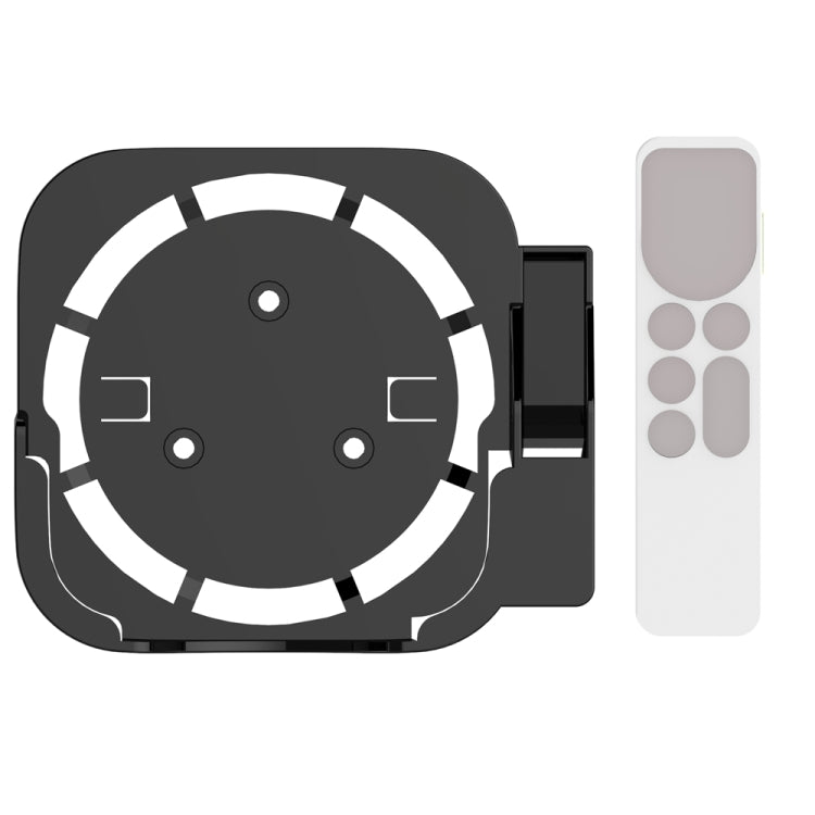 JV06T Set Top Box Bracket + Remote Control Protective Case Set for Apple TV
