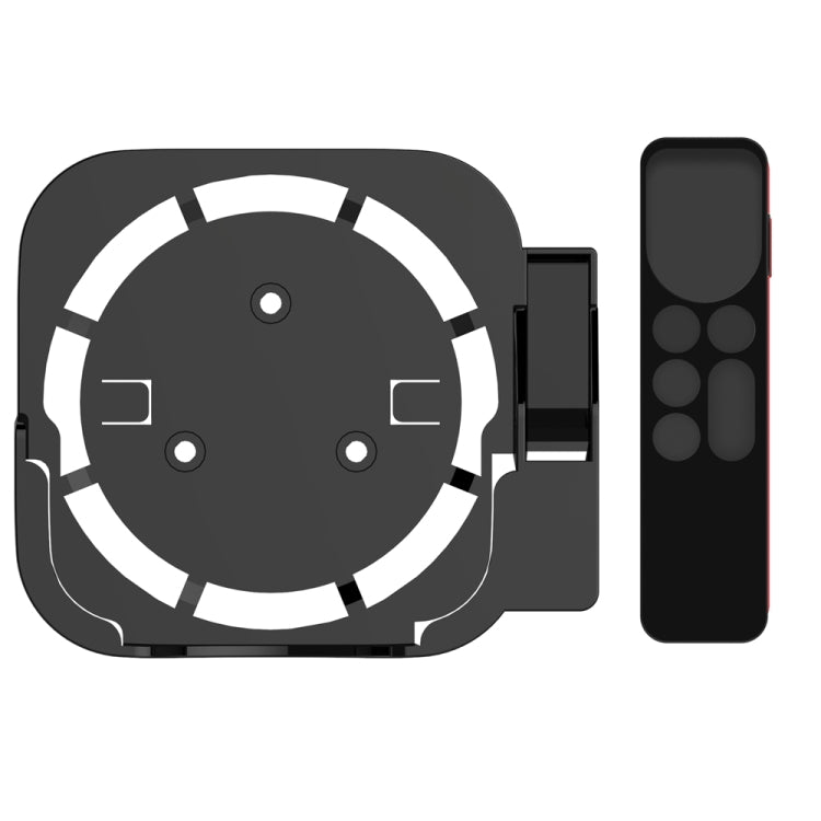 JV06T Set Top Box Bracket + Remote Control Protective Case Set for Apple TV