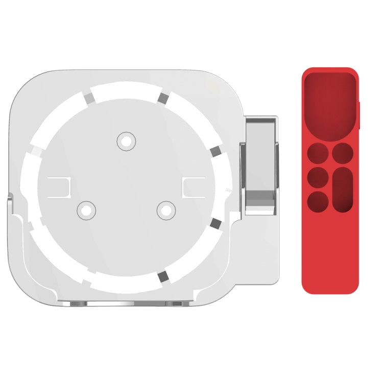 JV06T Set Top Box Bracket + Remote Control Protective Case Set for Apple TV