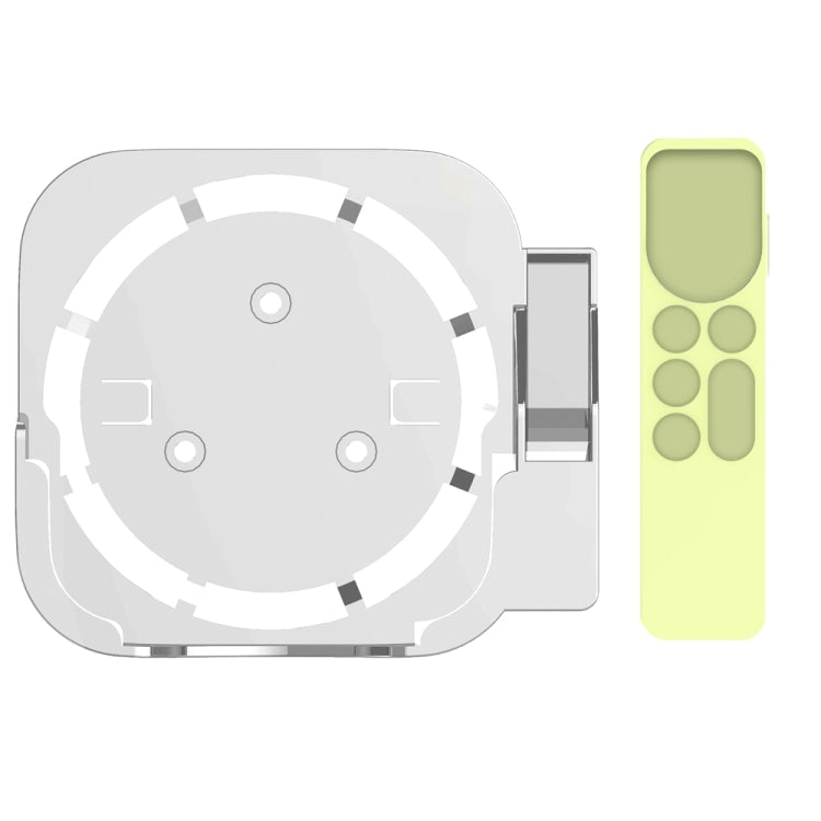 JV06T Set Top Box Bracket + Remote Control Protective Case Set for Apple TV