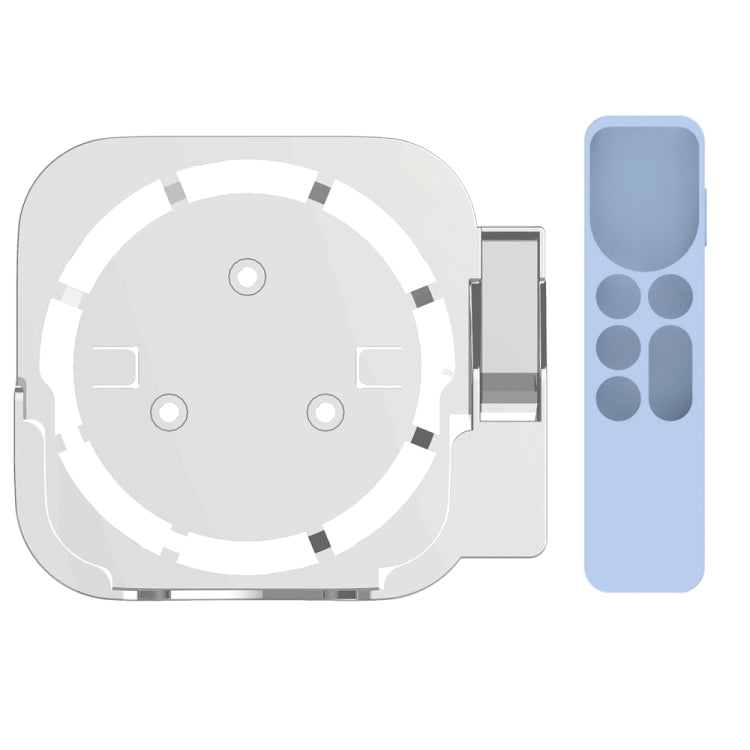 JV06T Set Top Box Bracket + Remote Control Protective Case Set for Apple TV