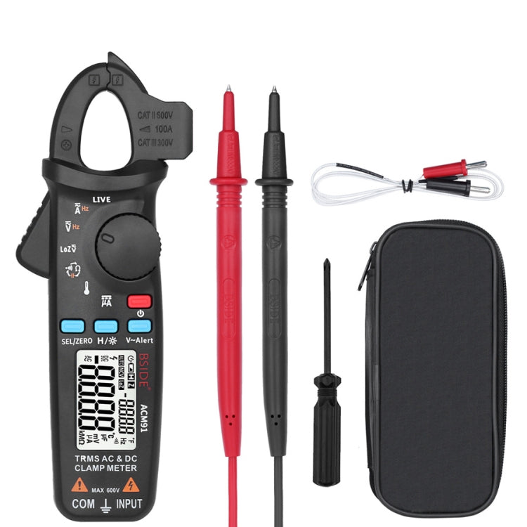 BSIDE ACM91 Digital Clamp Meter AC/DC Current 1mA True RMS Auto Range Capacitor Tester Multimeter, ACM91 Blue, ACM91 Black, ACM91 Grey