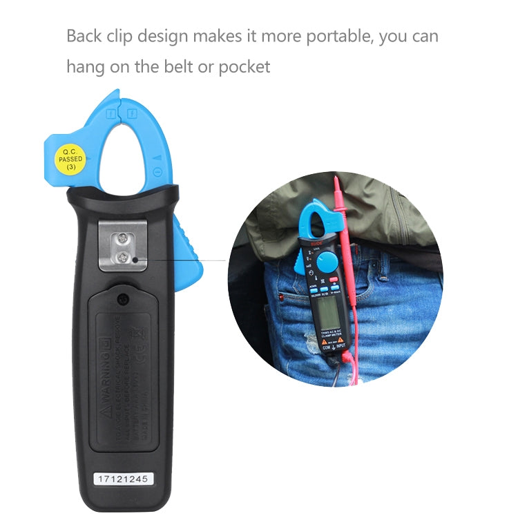 BSIDE ACM91 Digital Clamp Meter AC/DC Current 1mA True RMS Auto Range Capacitor Tester Multimeter, ACM91 Blue, ACM91 Black, ACM91 Grey