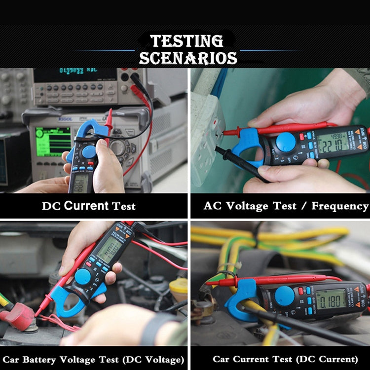 BSIDE ACM91 Digital Clamp Meter AC/DC Current 1mA True RMS Auto Range Capacitor Tester Multimeter, ACM91 Blue, ACM91 Black, ACM91 Grey