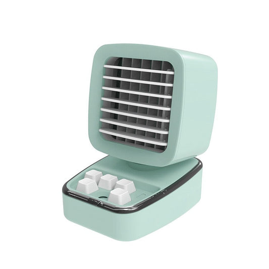 Mini ventilateur de climatisation de réfrigération humidifiant A5 USB de bureau à domicile avec refroidissement par eau, vert vintage, vert menthe, ivoire chameau, rose fille