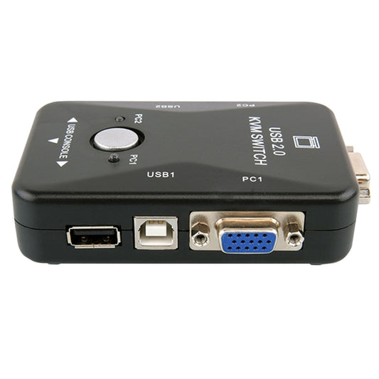 HW1701 2 into 1 out KVM Switcher 2 Port Manual VGA Switch USB With Keyboard Mouse Switching, HW1701