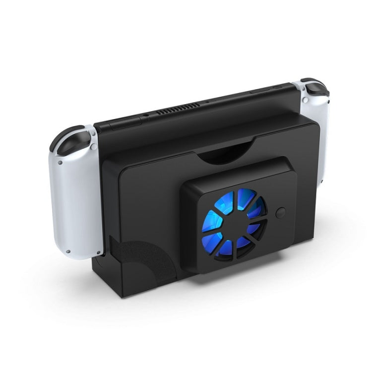 DOBE Host Base Cooling Fan With Blue Light For Switch OLED, White, Black