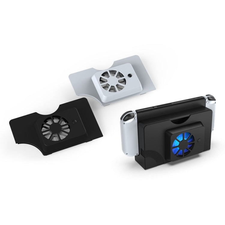 DOBE Host Base Cooling Fan With Blue Light For Switch OLED, White, Black