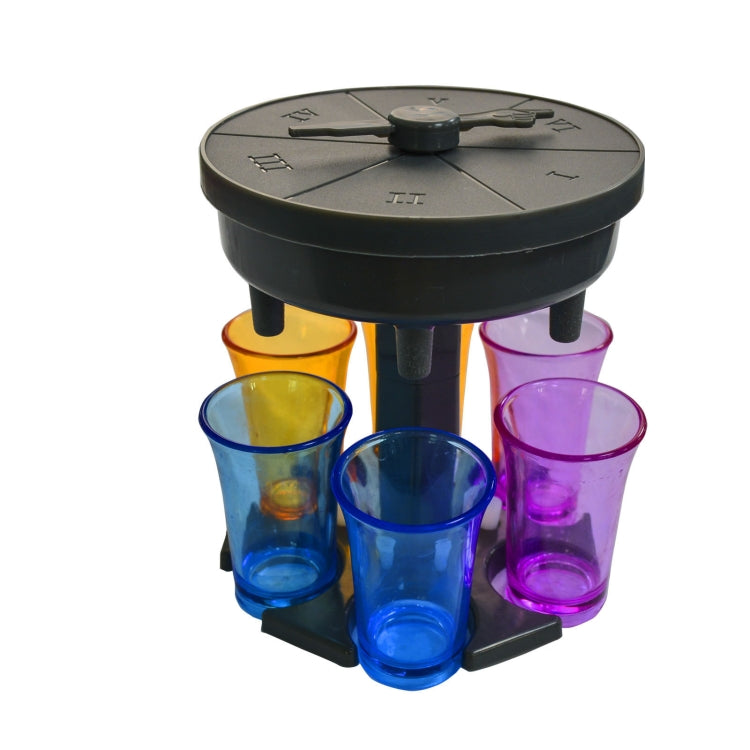 6 Cups Wine Dispenser Automatic Diversion Wine Pourer With Game Turntable, Style: